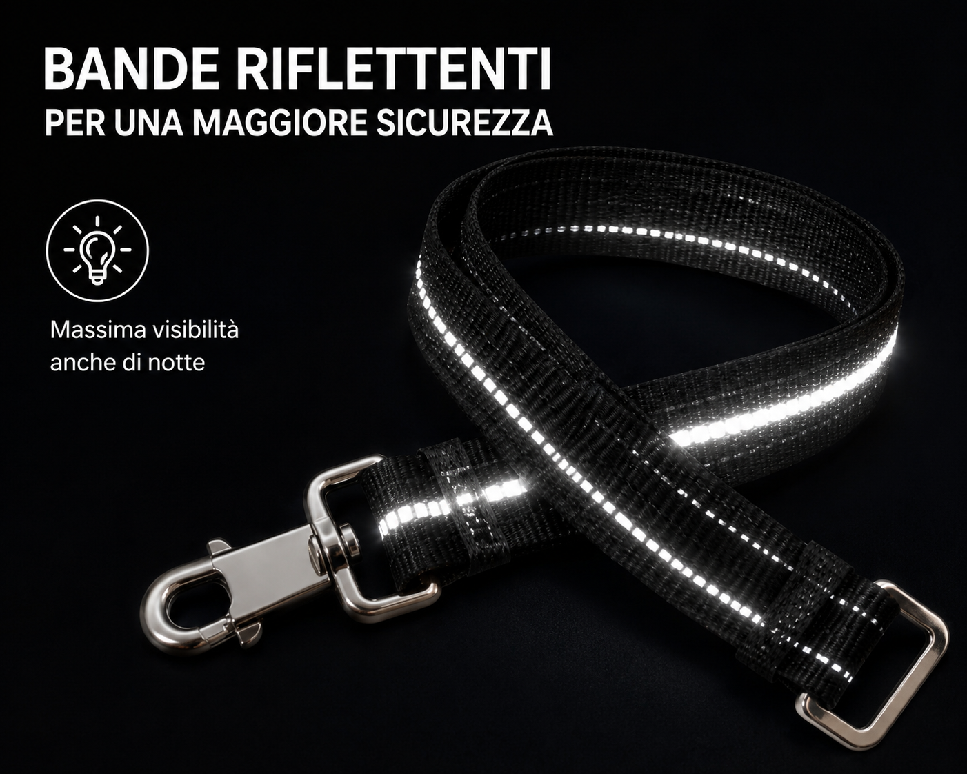 CoolPaws® Cintura di Sicurezza per Cani | Regolabile e Riflettente per Auto