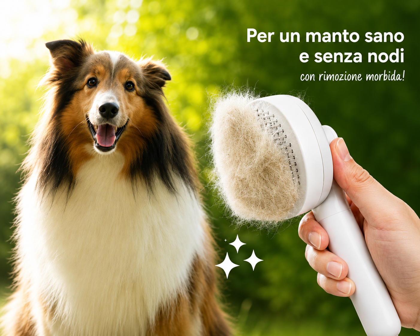 CoolPaws Spazzola Autopulente per Cani e Gatti | Rimuove Peli Morti e Massaggia il Manto