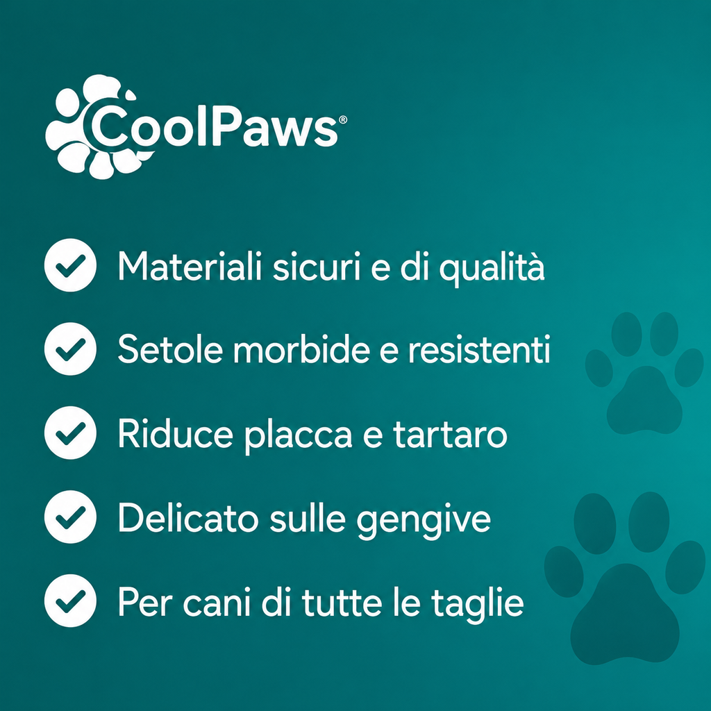 CoolPaws® Spazzolino 360° per Cani | Pulizia Delicata e Completa dei Denti