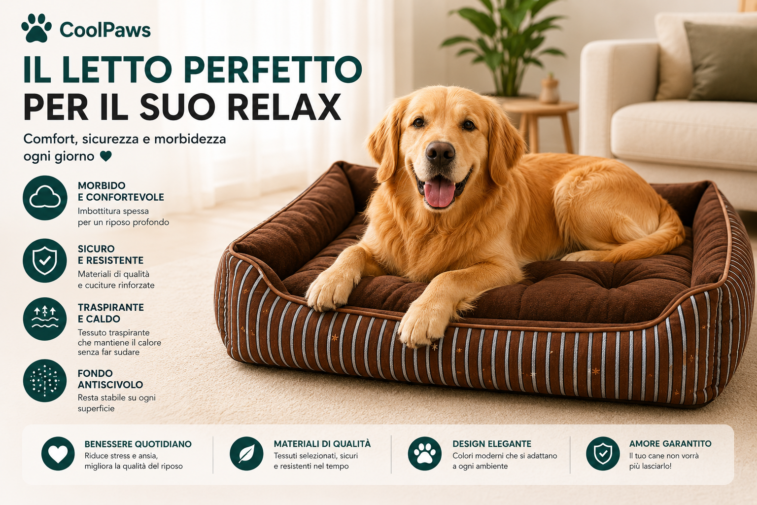 Cuccia Morbida Premium per Cani e Gatti – Ultra Comfort con Bordi Rialzati | CoolPaws