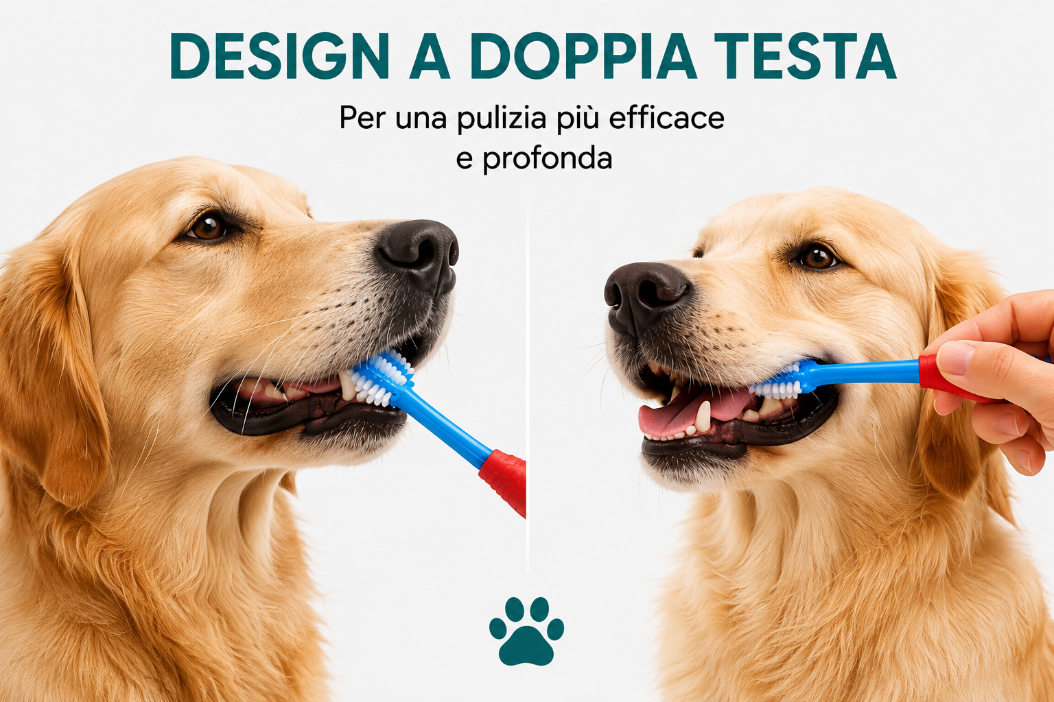 CoolPaws® Spazzolino 360° per Cani | Pulizia Delicata e Completa dei Denti