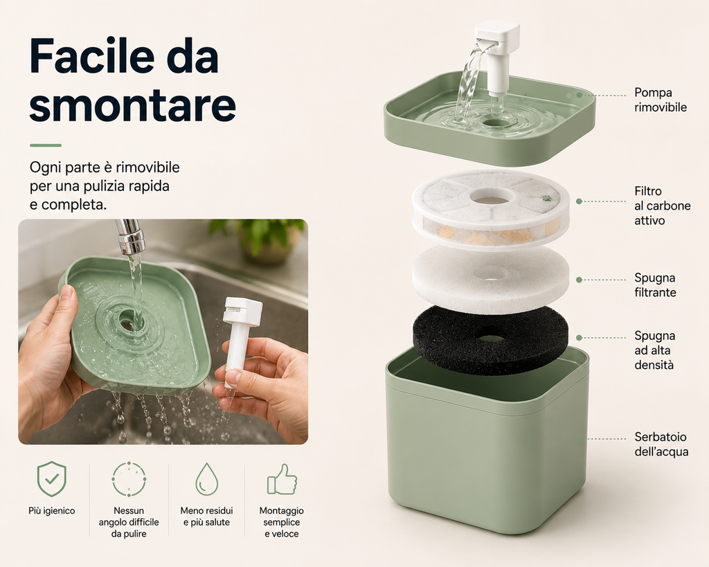 CoolPaws® Fontanella Automatica per Cani e Gatti | Acqua Fresca Filtrata 24/7