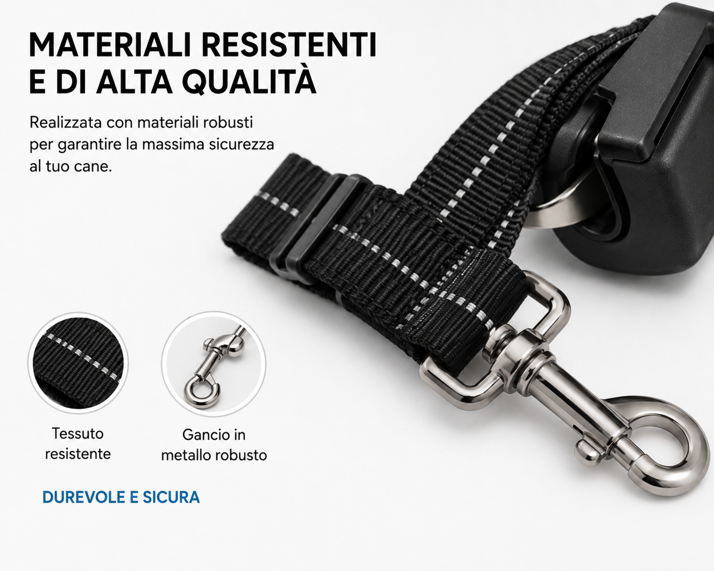 CoolPaws® Cintura di Sicurezza per Cani | Regolabile e Riflettente per Auto