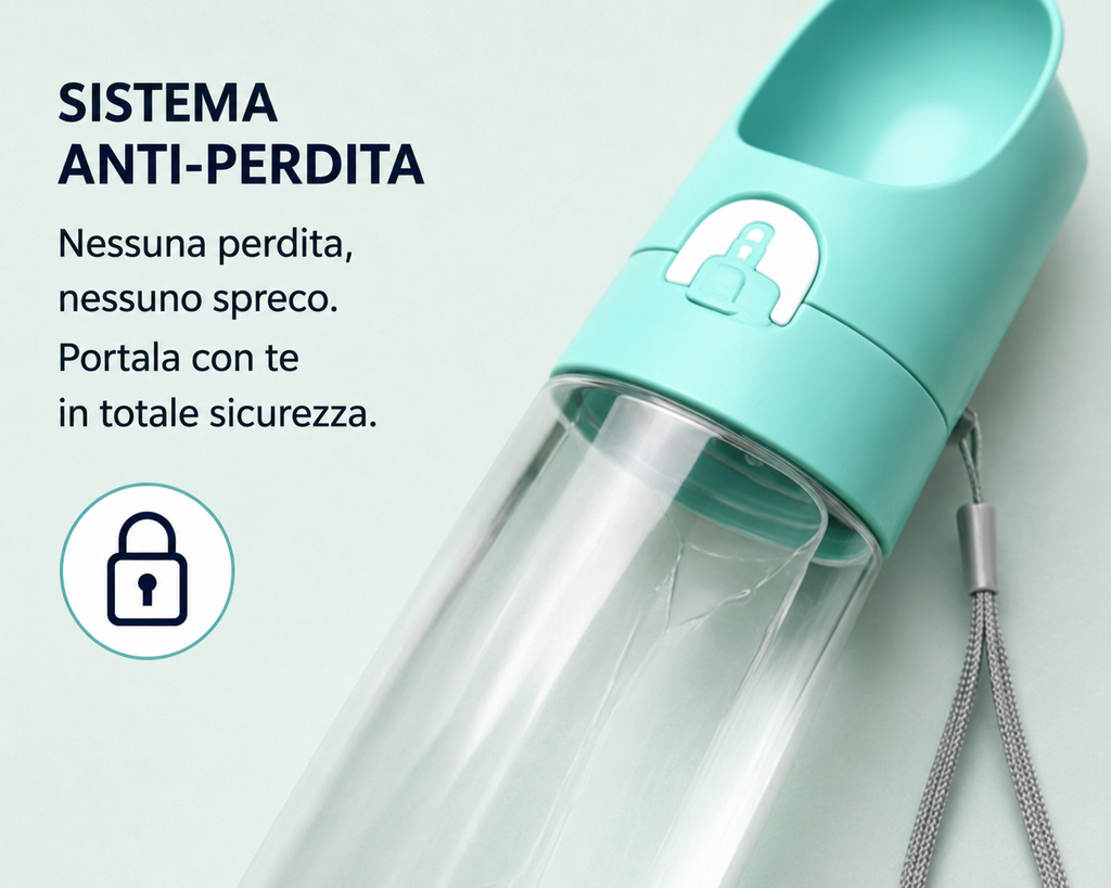 CoolPaws® Borraccia Portatile per Cani con Ciotola Integrata | 450ml / 550ml