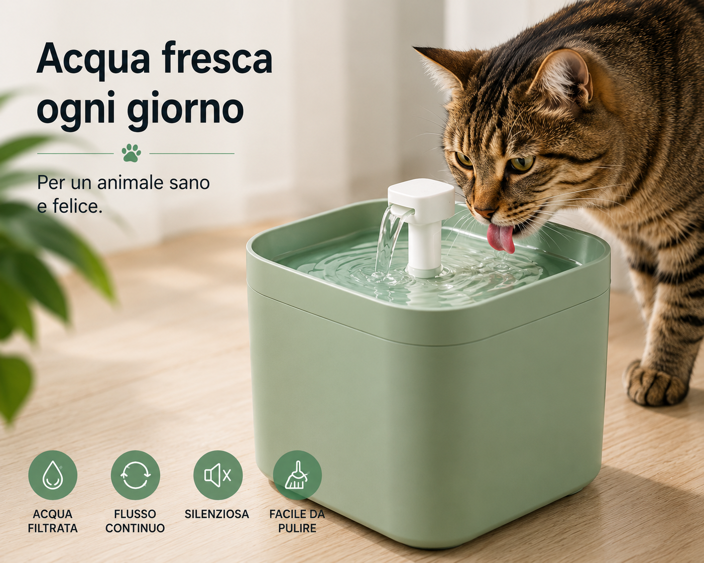 CoolPaws® Fontanella Automatica per Cani e Gatti | Acqua Fresca Filtrata 24/7